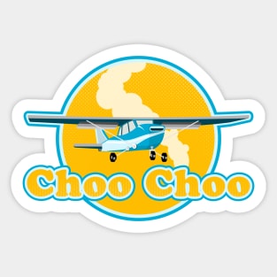 Funny Choo Choo Plane Sticker